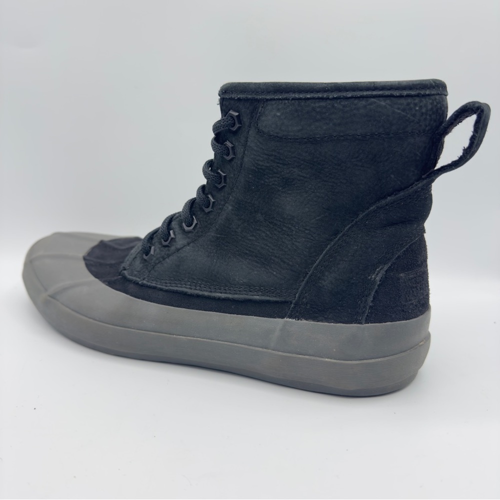 Black and Gray High-Top Sneakers